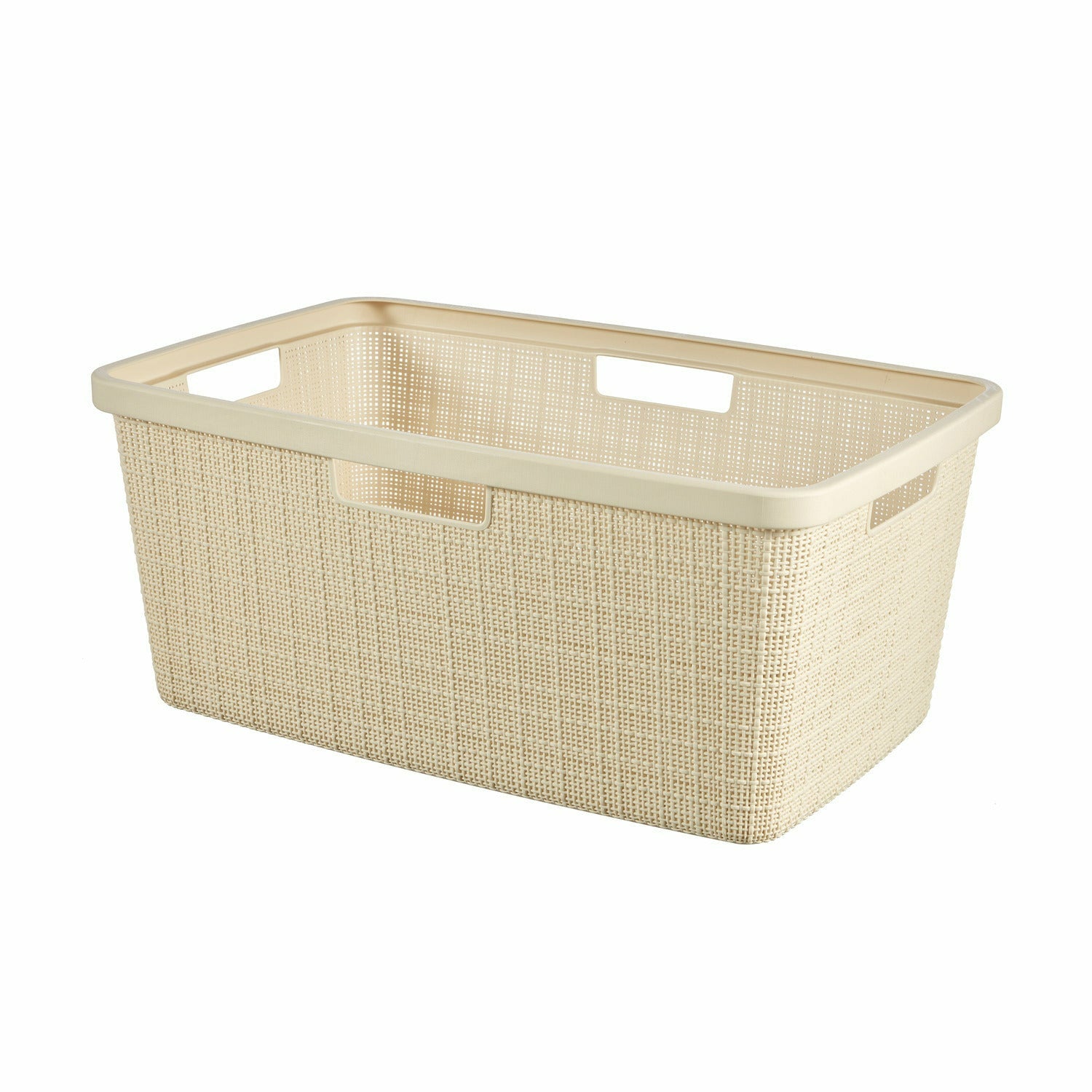 CURVER - Cesta portabiancheria Jute Avorio 46 litri - h26x39x59 cm